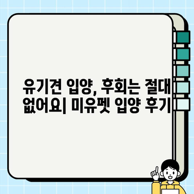 울산 미유펫에서 만난 착한 강아지 이야기| 입양 후기 & 팁 | 울산, 미유펫, 강아지 입양, 입양 후기, 유기견