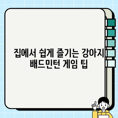 강아지와 배드민턴 놀이| 즐거운 운동 시간 만들기 | 반려견, 운동, 훈련, 팁