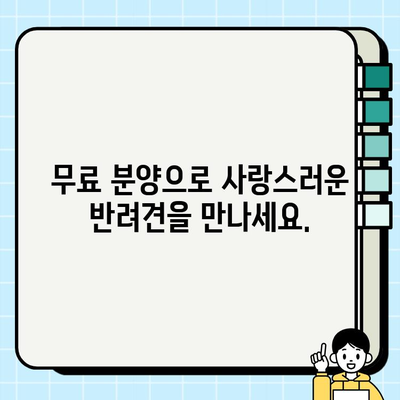 책임감 있는 반려 생활, 무료 분양으로 시작하세요| 건강한 강아지 무료 분양 정보 | 강아지 입양, 책임감, 무료 분양, 유기견