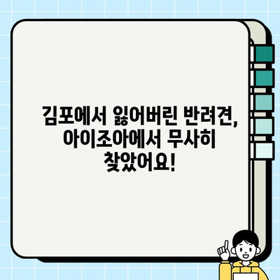 아이조아에서 안전하게 찾은 김포 반려견| 잃어버린 반려동물 찾기 성공 사례 | 김포, 유기견, 동물보호, 아이조아