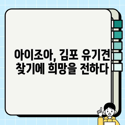 아이조아에서 안전하게 찾은 김포 반려견| 잃어버린 반려동물 찾기 성공 사례 | 김포, 유기견, 동물보호, 아이조아