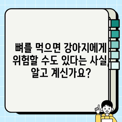강아지 식단에 뼈 첨가하기| 안전하게 급여하는 방법 | 강아지 뼈, 뼈 간식, 안전한 뼈 종류, 주의 사항