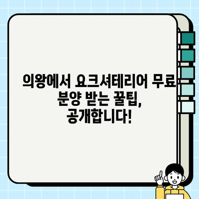 의왕에서 무료 분양 받는 요크셔테리어, 혈통별 건강 관리 지식 | 요크셔테리어, 무료 분양, 의왕, 건강 정보, 혈통