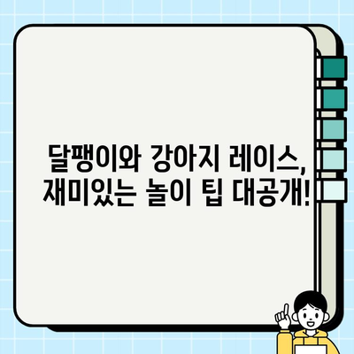 강아지와 달팽이, 누가 더 빨리 달릴까? | 🐶🐌 레이스 놀이, 재미있게 즐기는 팁