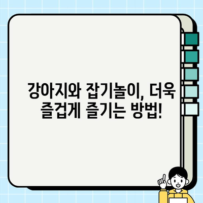 강아지와 즐거운 잡기놀이! 🐶  | 강아지 놀이, 훈련,  교감, 팁