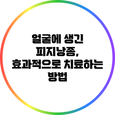 얼굴에 생긴 피지낭종, 효과적으로 치료하는 방법