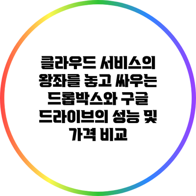 클라우드 서비스의 왕좌를 놓고 싸우는 드롭박스와 구글 드라이브의 성능 및 가격 비교