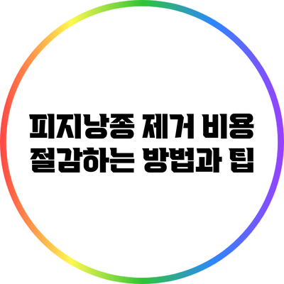 피지낭종 제거 비용 절감하는 방법과 팁