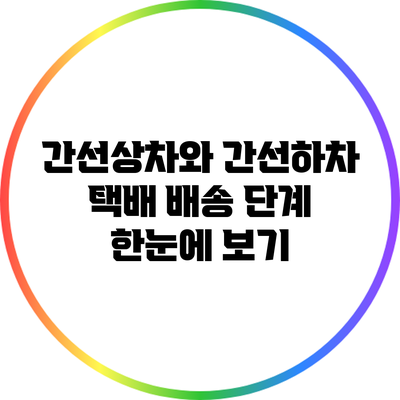 간선상차와 간선하차: 택배 배송 단계 한눈에 보기