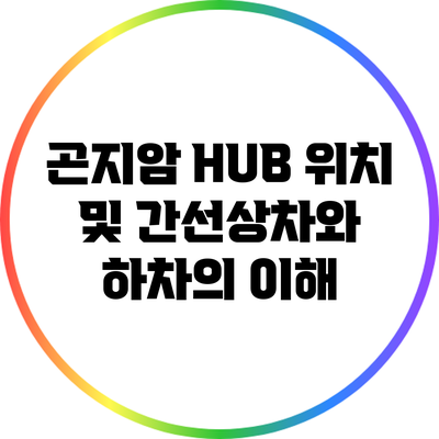 곤지암 HUB 위치 및 간선상차와 하차의 이해